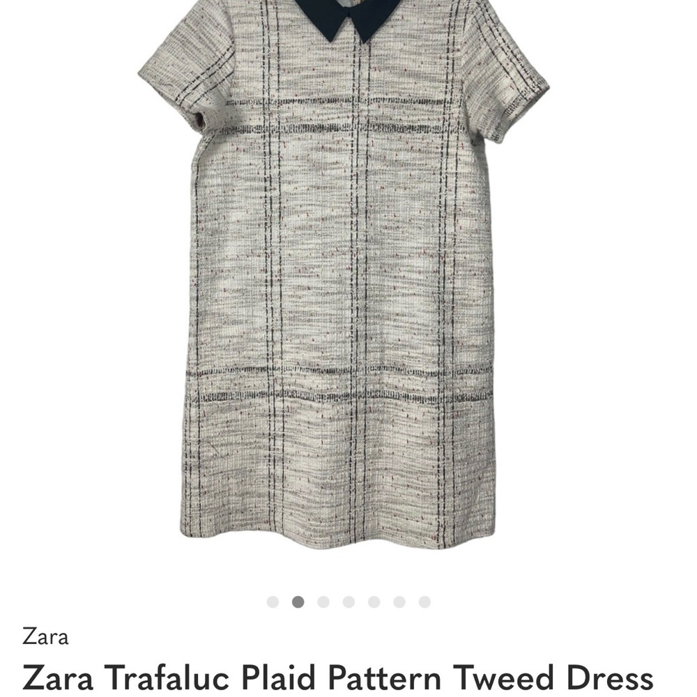 Zara Trafaluc Plaid Tweed Dress M - Picture 2 of 11